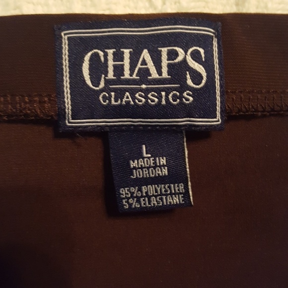 Chaps 2pc leopard print top & brown ruffled skirt - Picture 4 of 5